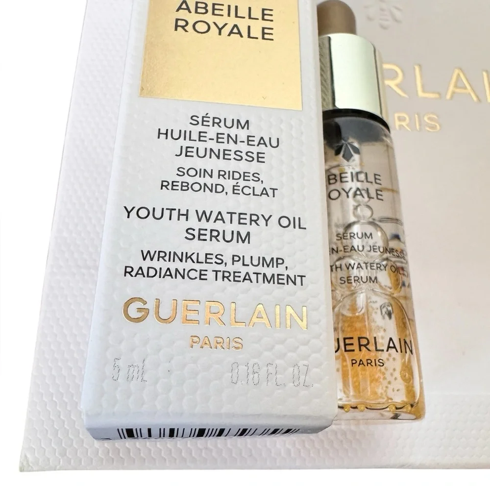 Guerlain, Abeille Royale Youth Watery Oil Serum, 0.16oz/5ml and Branded Bag